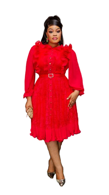 ELEGANT BUTTONED DRESS