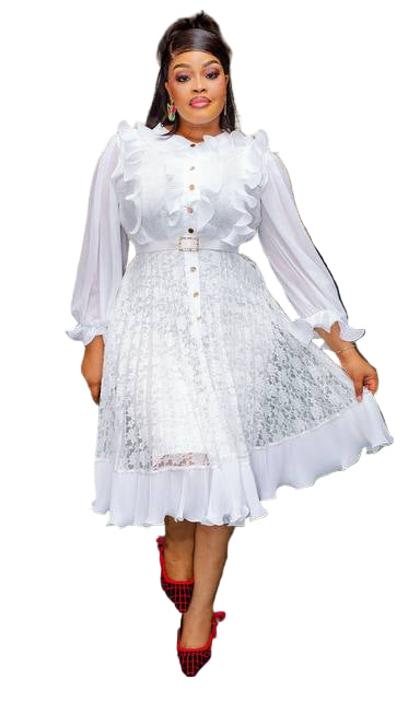 ELEGANT BUTTONED DRESS