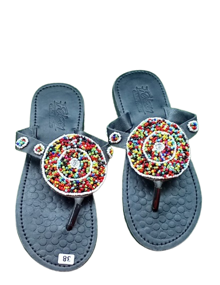 HIGH QUALITY LADIES DESIGNER LEATHER SLIPPERS.