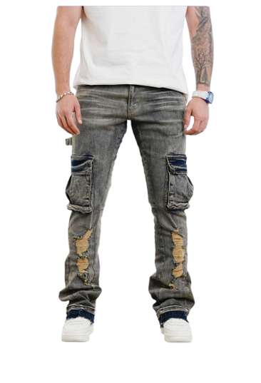 GORGEOUS GUYS PATCH  JEANS TROUSERS.