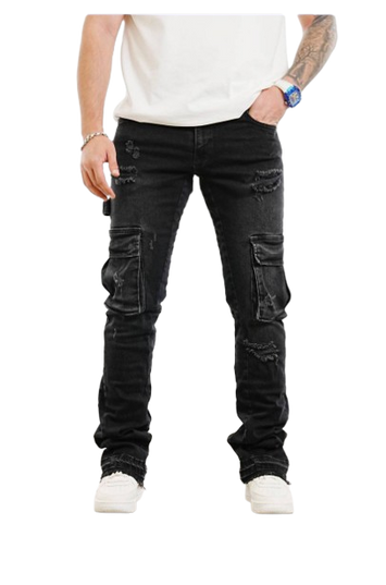 GORGEOUS GUYS PATCH  JEANS TROUSERS.