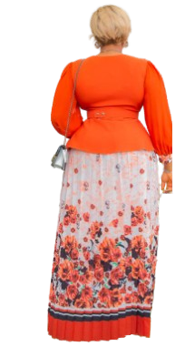 FANCY FLORAL LADIES CASUAL SKIRTS AND BLOUSES.