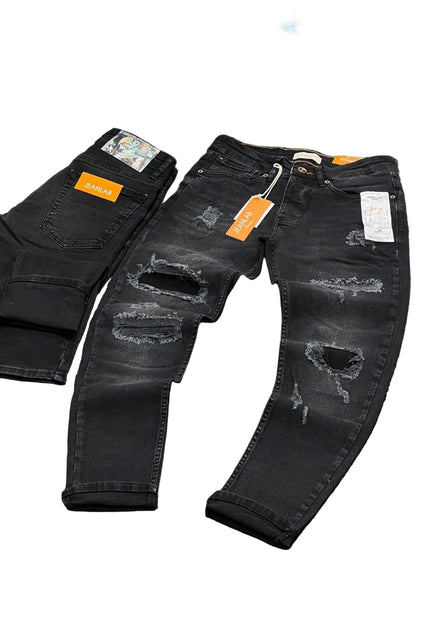 Men's Slim Fit Chain Jeans in Peach