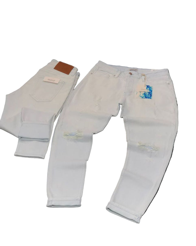 Men's Lightly Distressed Jeans in Ice Wash