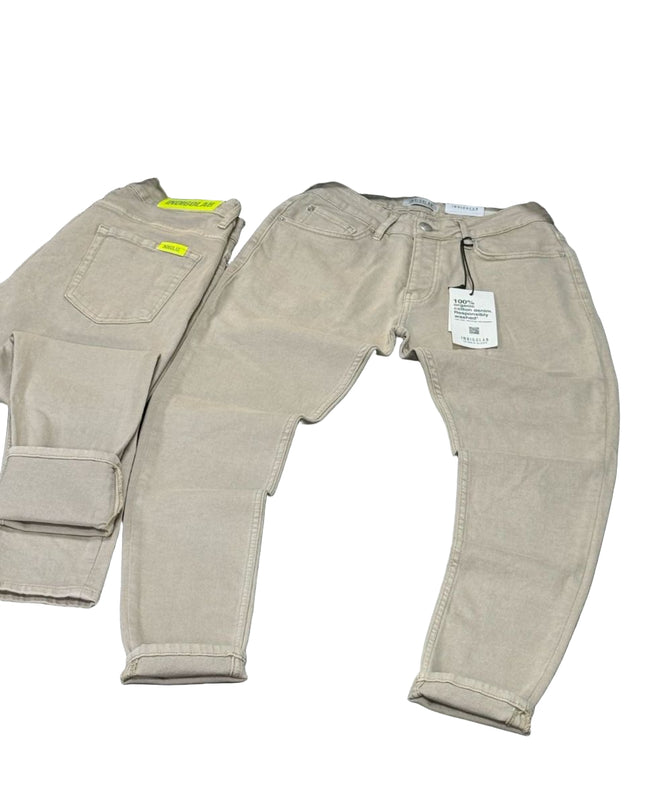 Men's Clean Wash Slim Jeans in Light Tan