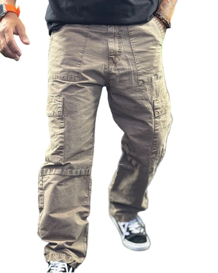 Men's Pleated Dress Trousers in Brown