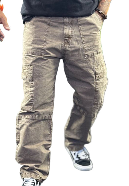 Men's Pleated Dress Trousers in Brown