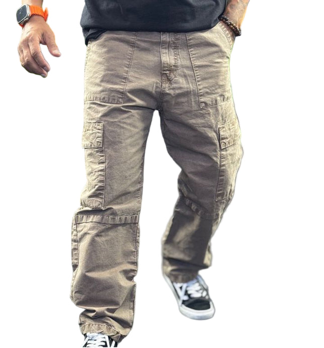 Men's Pleated Dress Trousers in Brown