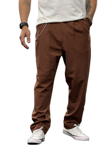 Men's Modern Fit Trousers in Olive Green