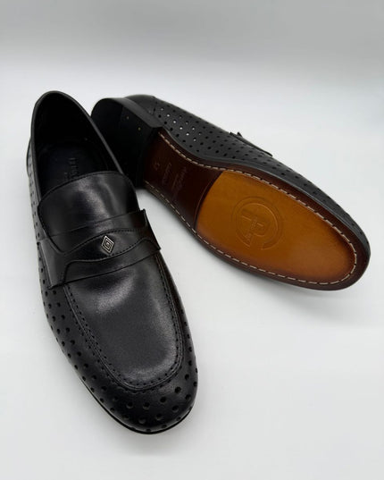 MEN'S PERFORATED PENNY LOAFERS