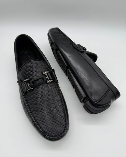 MEN'S TEXTURED BUCKLE LOAFERS