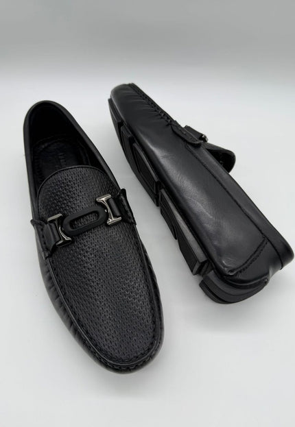 MEN'S TEXTURED BUCKLE LOAFERS