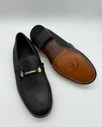 MEN'S PEBBLED LEATHER BIT LOAFERS