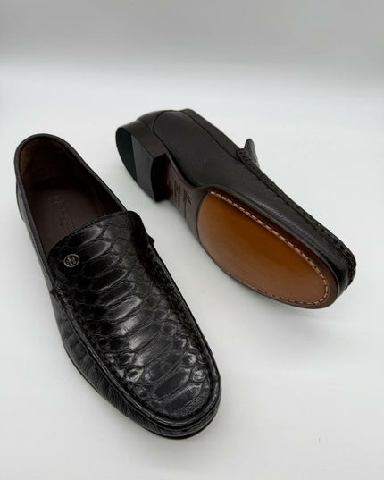 MEN'S CROC-EMBOSSED DRIVING LOAFERS