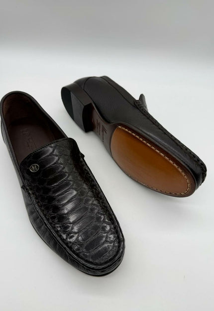 MEN'S CROC-EMBOSSED DRIVING LOAFERS