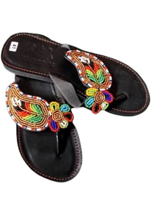 LADIES' PAISLEY BEADED SLIPPERS