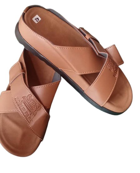 MEN'S EMBOSSED CRISS-CROSS SLIDES