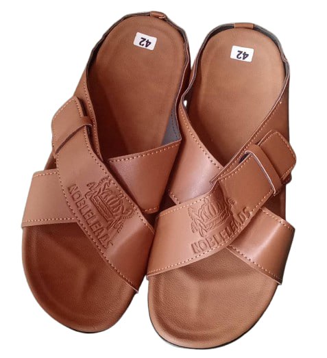MEN'S EMBOSSED CRISS-CROSS SLIDES