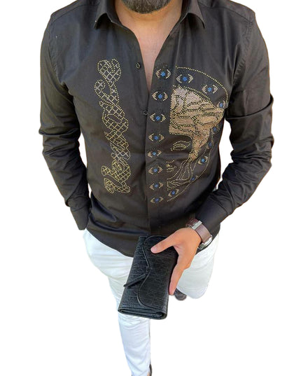 MEN'S STUDDED EYE & FACE SHIRT