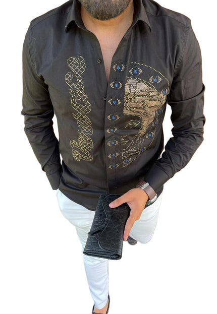 MEN'S STUDDED EYE & FACE SHIRT