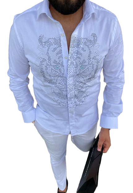 MEN'S FACE STUDDED SHIRT