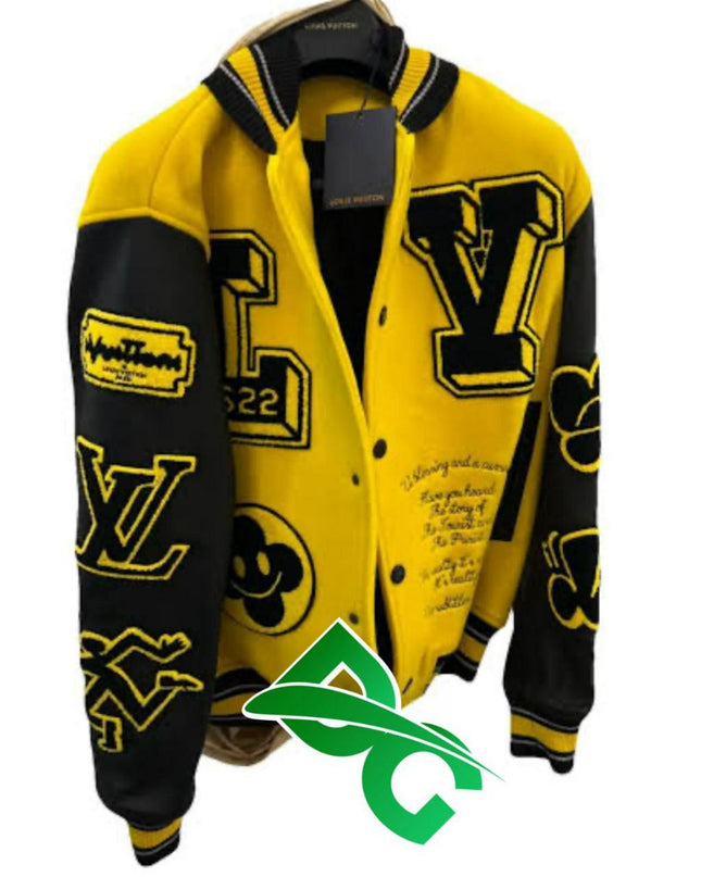 MEN'S VARSITY JACKET WITH BOLD ALPHABETS