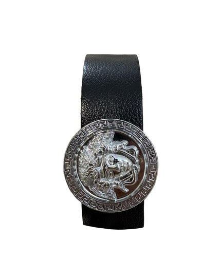 Men's Gucci GG Buckle Belt in Brushed Gold