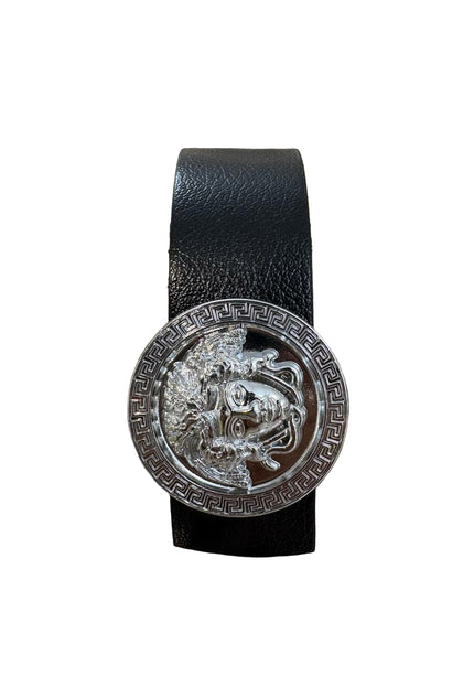 Men's Gucci GG Buckle Belt in Brushed Gold