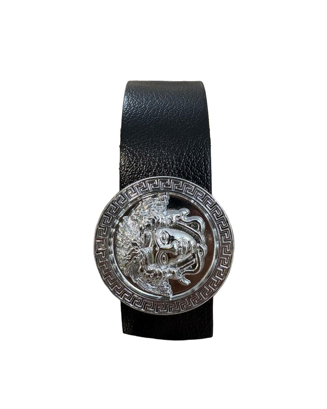 Men's Gucci GG Buckle Belt in Brushed Gold