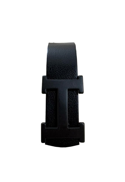 Men's Hugo Boss Plate Buckle Belt in Matte Black