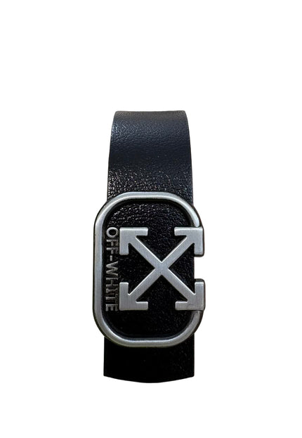 Men's Off-White Arrows Buckle Belt in Brushed Silver