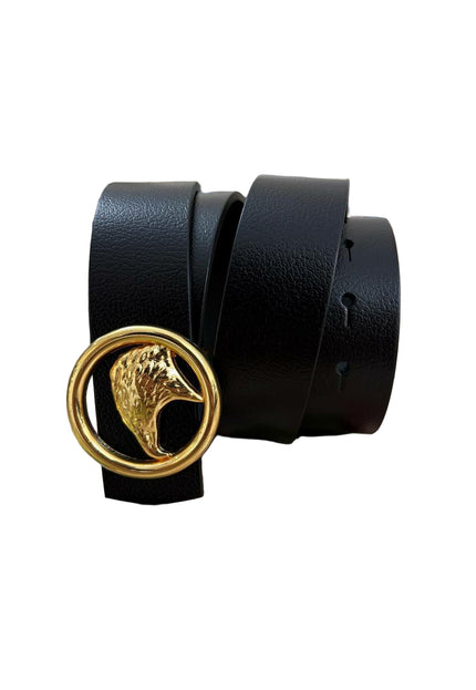 Men's Stefano Ricci Eagle Buckle Belt in Polished Gold