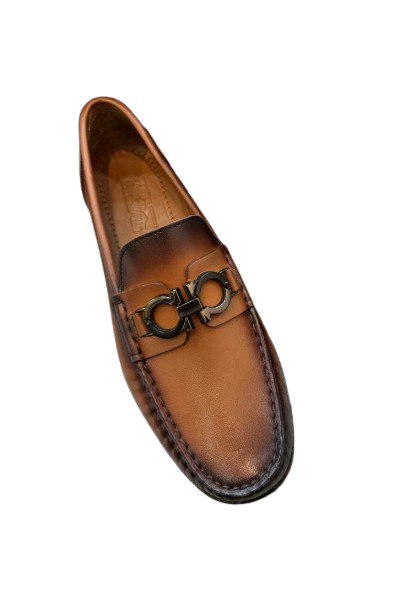 Men's Ferragamo Gancini Loafer in Tan