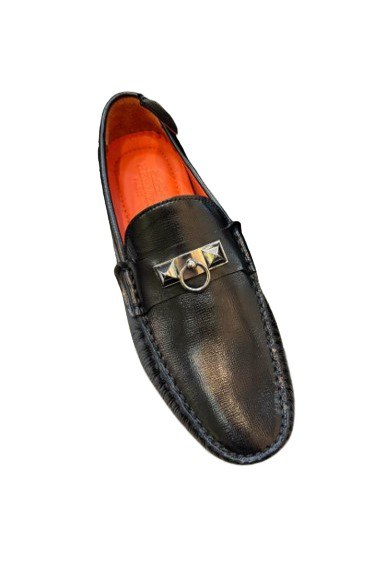Men's Hermes Kelly Buckle Loafer in Black