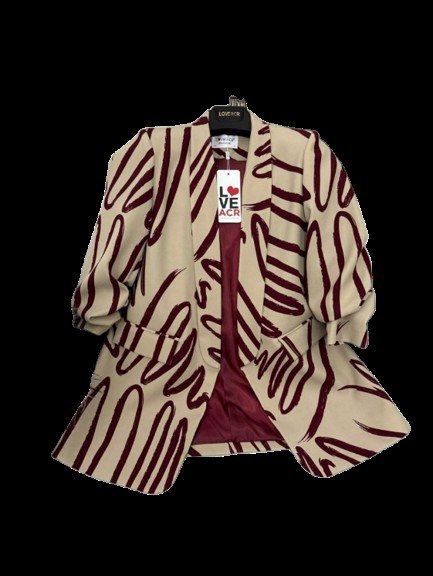 PREMIUM LADIES LUXURY GRAFFITI ART & LEOPARD PRINT RUCHED SLEEVE BLAZER COLLECTION
