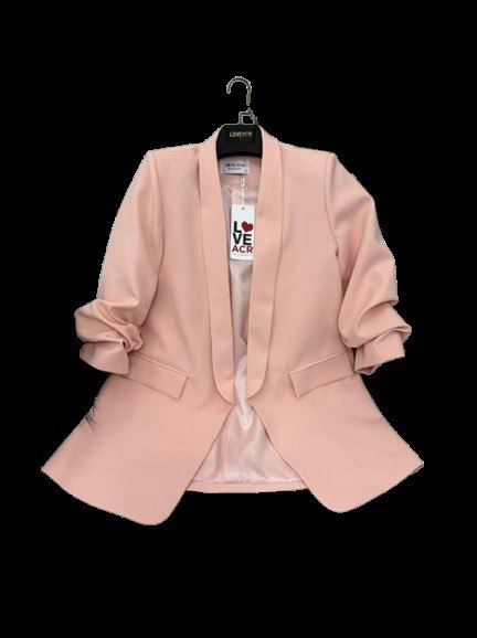 PREMIUM LADIES LUXURY SOLID COLOR SHAWL LAPEL RUCHED SLEEVE BLAZER COLLECTION