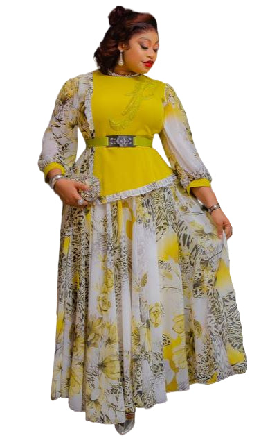 PREMIUM LADIES LONG COLOURFUL GOWN