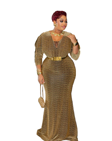PREMIUM LADIES COLOURFUL GOWN WITH BELT