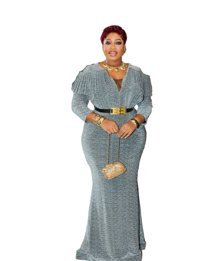 PREMIUM LADIES COLOURFUL GOWN WITH BELT